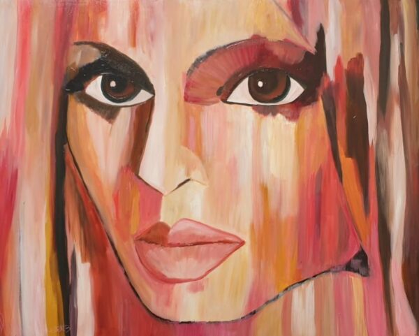 24) Vrouw gestreept