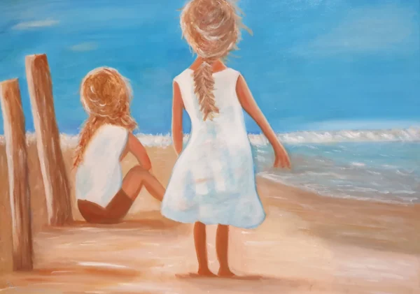 41-Twee-meisjes-aan-het-strand